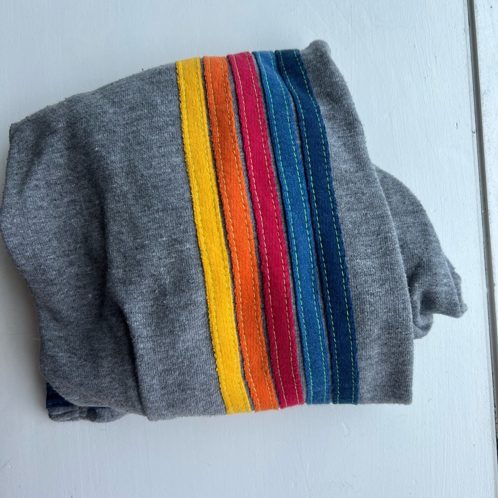 grey/rainbow aviator nation sweatpants